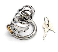 Bondage Masters Medical Grade Stainless Steel Male Chastity Device, Premium Quality, 50 mm Back Ring