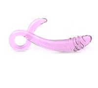 Bondage Masters Sensual Glass Dildo Massager, 17 cm, Pink Tickler | Sex Toy