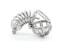 Bondage Masters Steel Cbt Cock & Balls Chastity Device Removable Urethral Pipe, Silver