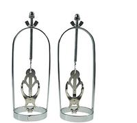 Bondage Masters Steel Clover Clamp Nipple Stretcher, S & M, Silver