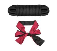 Bondage Restraints BDSM Kit Adult Sex Toys for Women Couples, BDSM Toys Bondage Gear with 1Pcs Sex Blindfold Mask & 1Pcs Cotton Bondage Sex Rope, Bondage Set Bed SM Games Play Sex Toys (Black)
