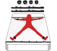 Bondaged Kit Bed Restraints Spreader Bar for Couples Sex Tie Downs Under Mattress for King Bed Sweater Hand Leg Cuffs Wrist Bed Straps Handcuffs Set for Bedroom Adult Play Blindfolds Toys Sweater