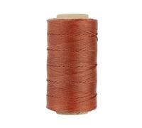 Bonded 0.8mm Round Waxed Polyester Cord, 3-ply Wax Coated Thread, 197 Yards Stiff String for Heavy Duty Fabric, Leather Sewing, Book Binding, Upholstery Repair, and Macrame Jewelry - Coffee