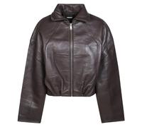 Bonded Leather Jacket - female - ROTATE Birger Christensen - Leather Jackets - Brown - XS - Jackets XS