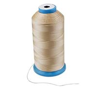Bonded Nylon Sewing Thread,210D Upholstery Thread for Leather Jeans Weaving, Bags, Shoes, Canvas and Sewing Machine Hand Stitching (Beige)