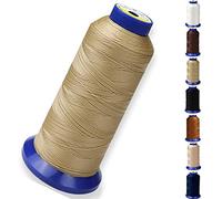 Bonded Nylon Thread for Sewing Leather,Upholstery,Jeans and Wig; #69 T70 Size 210D/3 1400 Yards (Khaki)