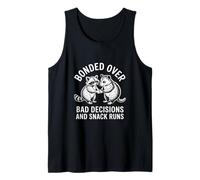 Bonded Over Bad Decisions Funny Raccoon Possum Tank Top