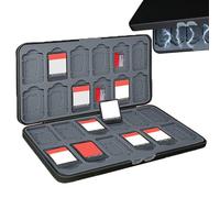BondEron 24-in-1 Spielekarten Aufbewahrung Case Kompatibel mit Nintendo Switch, OLED & Lite, Game Card Organizer Box Reise-Schutzhülle, Tragbare Spielkarten Tasche, Schwarz