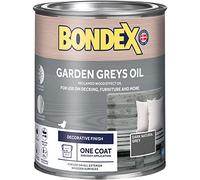 Bondex Garden Greys Wood Effect Oil - Dark Natural Grey - Suitable for all Wood Types - Easy Apply One Coat - 750ml