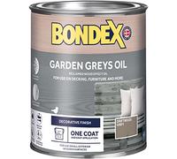 Bondex Garden Greys Wood Effect Oil - Driftwood Grey - Suitable for all Wood Types - Easy Apply One Coat - 750ml