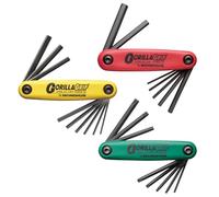 Bondhus 12533 GorillaGrip« Hex and Star Fold-up Triple Pack, 12587 (2-8mm), 12589 (5/64-1/4-Inch) & 12634 (T9-T40)