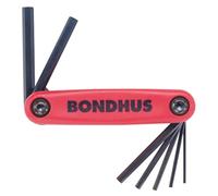 Bondhus 12592 Gorillagrip Hex Tip Fold up Tool with ProGuard Finish, 7 Piece