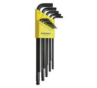 Bondhus 16037 BLX13XL Ballwrench Set 0.050"-3/8", Black, Full Size'
