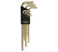 Bondhus 38099 GoldGuard Ballpoint L-Wrench, Gold, WS: 1.5, 2, 2.5, 3, 4, 5, 6, 8 und 10mm