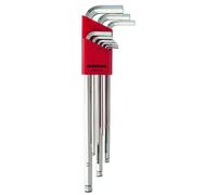 BONDHUS Allen Key Set BriteGuard Ball End Hex 9pcs Metric 1.5mm-10mm 17099