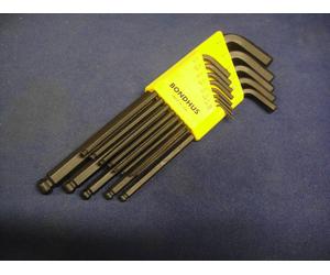 Bondhus Ballpoint Imperial Hex Hexagon Allen Key Set 13 Black Finish 0.50" 3/8"