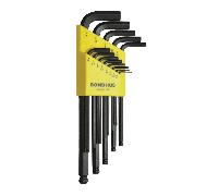 Bondhus Ballpoint Imperial Hex Hexagon Allen Key Set 13 Black Finish 0.50" 3/8"