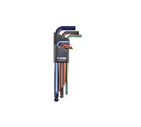Bondhus BLX9MCG 9 Piece Colour Guard Ball End Hex Key Metric Set 1.5mm