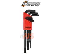 Bondhus BON12199 1.5-10.0mm 9pc long arm hexagon socket wrench allen key set