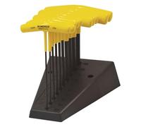 Bondhus, HTX10/S 10PC 3/32-3/8 6" T-Handle HEX Set + Stand, 15290
