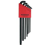 BONDHUS SBLX7MM Stubby Long Series BALLEND Hexagon Key Set 1.5MM-6MM, 16592, PROTANIUM Precision HIGH Torque Steel