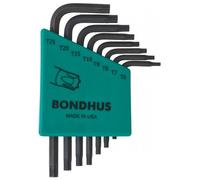 Bondhus 31732 Set of 8 Star L-Wrenches, Short Length, Sizes T6-T25