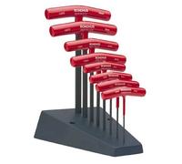Bondhus USA 8 Pce Metric T-Handle Ball End Long Hex Key Set,Stand & Wallet,13189
