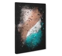 Bondi Beach Australia Paint Splash Canvas Print | Gallery Wrapped 30mm Frame Wall Art | 30x20 inches | Ready to Hang | Modern Seascape Picture | Living Room Bedroom Lounge Office