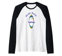 Bondi Beach Surfboard T-shirt Sydney Australia Raglan Baseball Tee