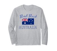Bondi Beach with Australian Flag Long Sleeve T-Shirt