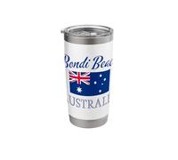 Bondi Beach with Australian Flag Stainless Steel Insulated Tumbler