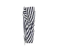 BONDI BORN Orta silk striped ruffled midi skirt - Blue XS-S-M