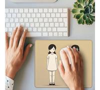 BONDIJ Gaming Mousepad Simple Girl Drawing Print Rectangle Mouse Pad Non-Slip Rubber Base Mouse Pads with Durable Stitched Edges for Computers Laptop Office Decor