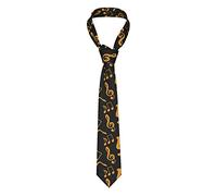 BONDIJ Men's Silk Tie, Musical Notes Treble Printed Necktie Causal Fashion for Weddings, Groom, Groomsmen, Missions, Dances, Gifts.