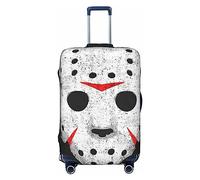 BONDIJ Travel Luggage Cover, Dust-Proof Horror Skull Suitcase Covers Protector For 18-32 Inch, Black, L