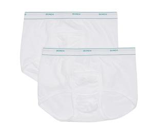Bonds 2 Pack Extra Support Briefs Mens Boxer White Comfy Undies Underwear M81L, White, M