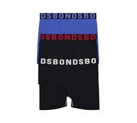 Bonds Anti Pack, Chafe Boxer Briefs, Viscose/Bamboo Underwear for Men, 3-Pack, Blue Melody/Black/Black & Parisian Red, 3XL