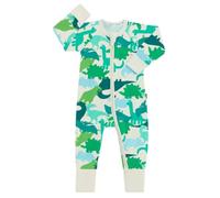 Bonds Baby Zippy - Cotton Blend Zip Wondersuit Dino Part Sesame Seed (3-6 Months) Green