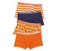 Bonds Boys 4 Pack Printed Trunk Underwear - Orange Stripe (2-3 Years)