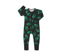 Bonds Croco-Fun Wondersuit, Crocodile Print, Two-Way Zip, Comfy Stretchy Cotton, Fold Over Cuffs (0-3 Months)