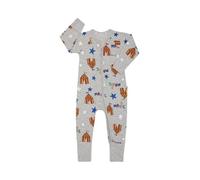 Bonds Magic Madness Zip Wondersuit, Comfy Stretchy Cotton, Two-Way Zip, Fold Over Cuffs (12-18 Months)