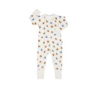 Bonds Make A Wish Zip Wondersuit, Star Print, Cotton, Two-Way Zip, Fold Over Cuffs (6-12 Months)