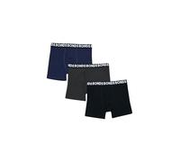 Bonds Men's Pack, Everyday Boxer Briefs, Mid-Length, Cotton-Blend Underwear, 3-Pack Trunks, Navy/Everynight/Black, L (Pack of 3)