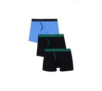 Bonds Men's Pack, Guyfront Boxer Briefs, Mid-Length Underwear, Viscose/Bamboo, 3-Pack Trunks, King Fisher/Black/Black, S (Pack of 3)