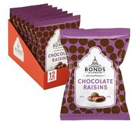 Bonds of London Chocolate Raisin Bags, 75 g (Pack of 12)