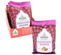 Bonds of London Chocolate Raisin Bags, Traditional & Retro Milk Chocolate Coated Sweets, 75 g (Pack of 12)