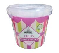 Bonds of London Fruity Candy Floss | 1 Tub | 120g | Tradional Spun Candy | Suitable for Vegetarians | Cherry | Apple | Watermelon