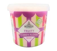 Bonds of London Fruity Candy Floss Pack of 2 Traditional Spun Sugar Sweet Tub 120g Each Vegetarian Friendly Carnival Style Fairground Treat Nostalgic Party Snack for Sharing 240g Total