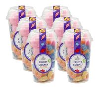 Bonds of London Fruity Cosmix Pick 'N' Mix Sweet Cups, Retro Fizzy Jelly Sweets & Flying Saucers, 290 g (Pack of 6)