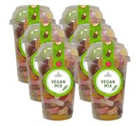 Bonds of London Vegan Pick 'N' Mix Sweet Cups, Fruit and Cola Retro Chewy Sweets, 290 g (Pack of 6)